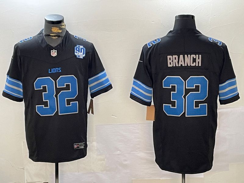 Men Detroit Lions #32 Branch Black three generations 2024 Nike Limited NFL Jersey style 3